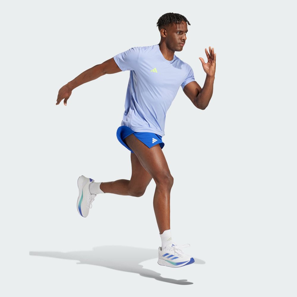 Foto 6 pulgar | Shorts de Running Adizero Essentials Split Adidas Azul para Hombre