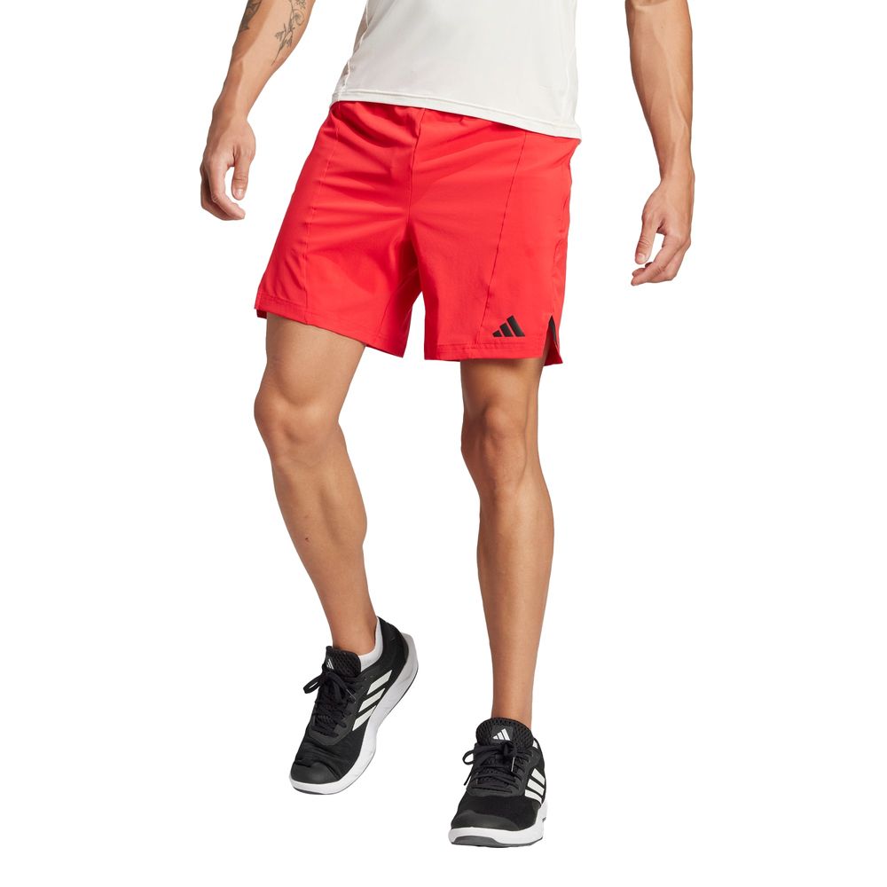 Foto 3 pulgar | Shorts De Entrenamiento Designed For Training Adidas Rojo Hombre