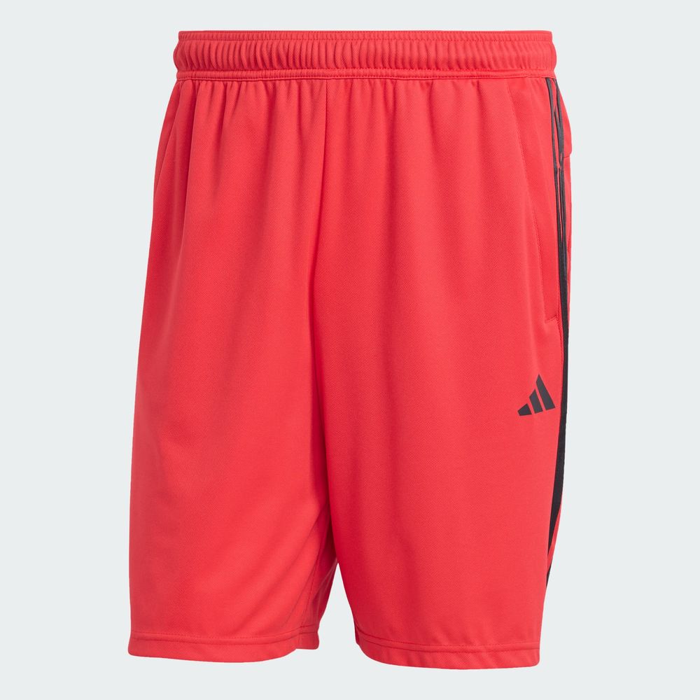 Foto 4 pulgar | Shorts de Entrenamiento Adidas Train Essentials Piqué 3 Franjas Rojo