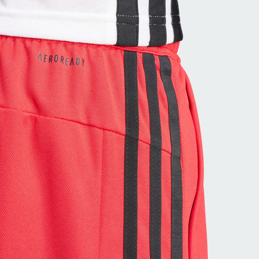 Foto 8 pulgar | Shorts de Entrenamiento Adidas Train Essentials Piqué 3 Franjas Rojo