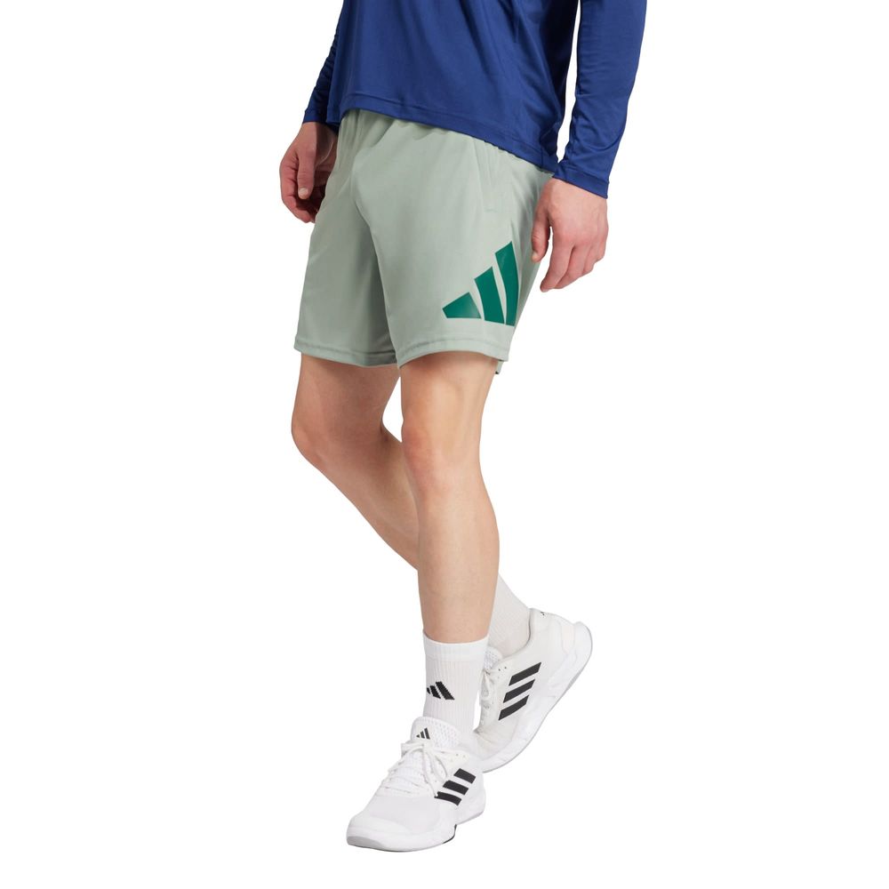 Foto 3 pulgar | Shorts Train Essentials Logo Adidas Verde Hombre