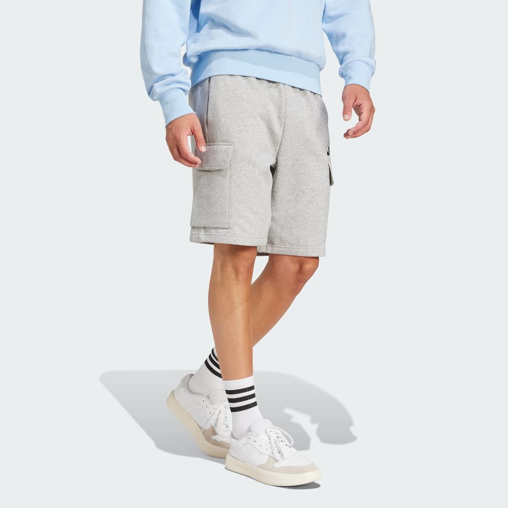 Foto 6 pulgar | Shorts de Cargo Adidas Essentials Feel Cozy Felpa Gris