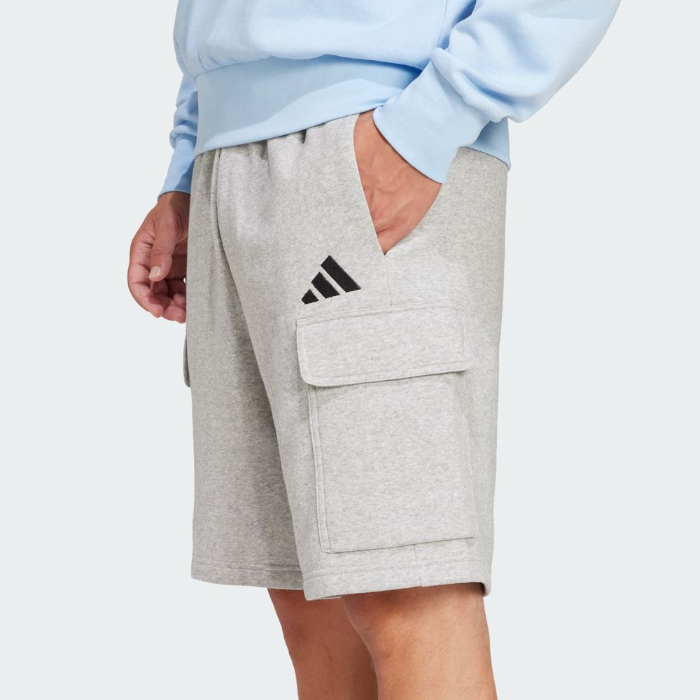 Foto 7 pulgar | Shorts de Cargo Adidas Essentials Feel Cozy Felpa Gris