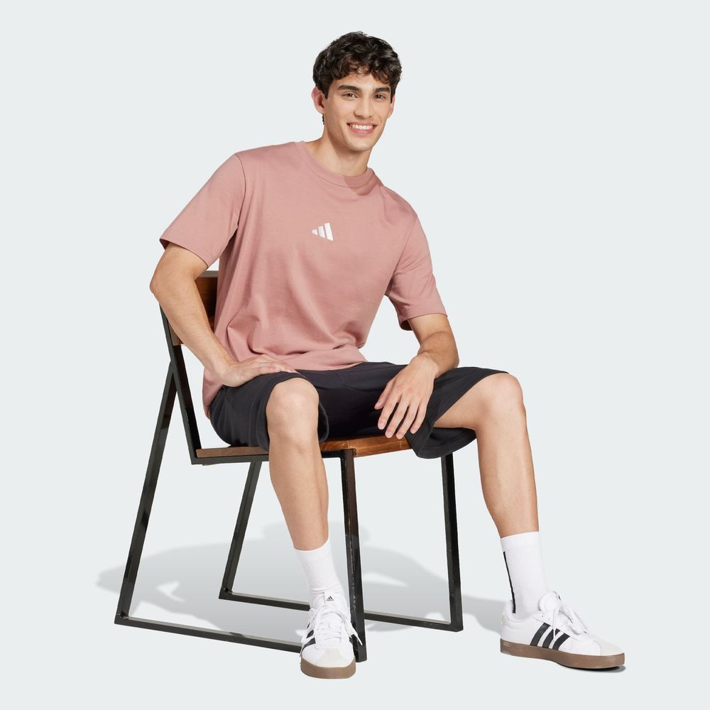 Foto 6 pulgar | Shorts Essentials Logo Grande French Terry Adidas Negro para Hombre