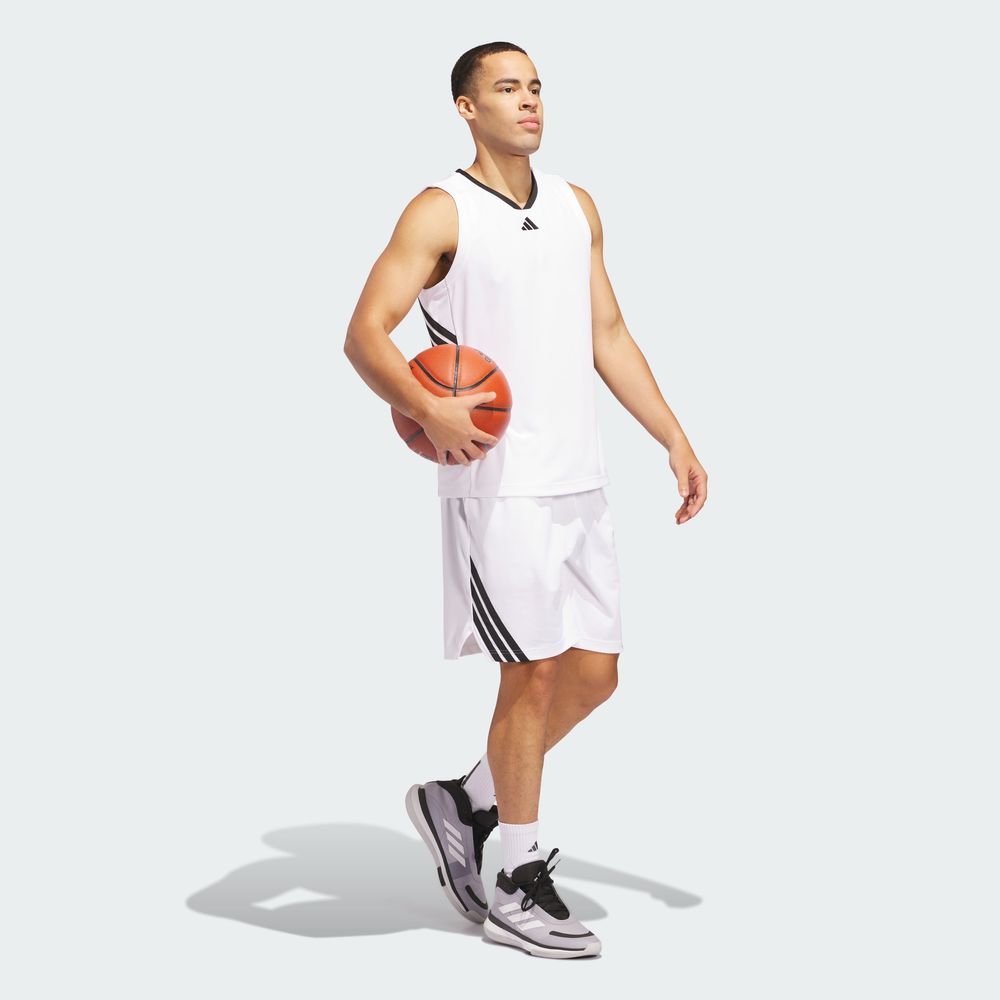 Foto 6 pulgar | 3-stripes Short Adidas Blanco Hombre