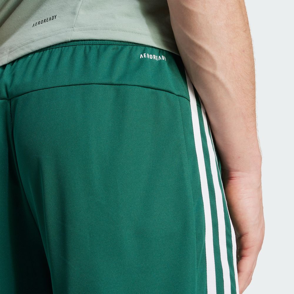 Foto 5 pulgar | Shorts De Entrenamiento Train Essentials Piqué 3 Franjas Adidas Verde Hombre