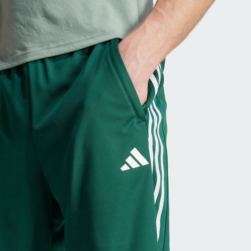 Foto 6 pulgar | Shorts De Entrenamiento Train Essentials Piqué 3 Franjas Adidas Verde Hombre