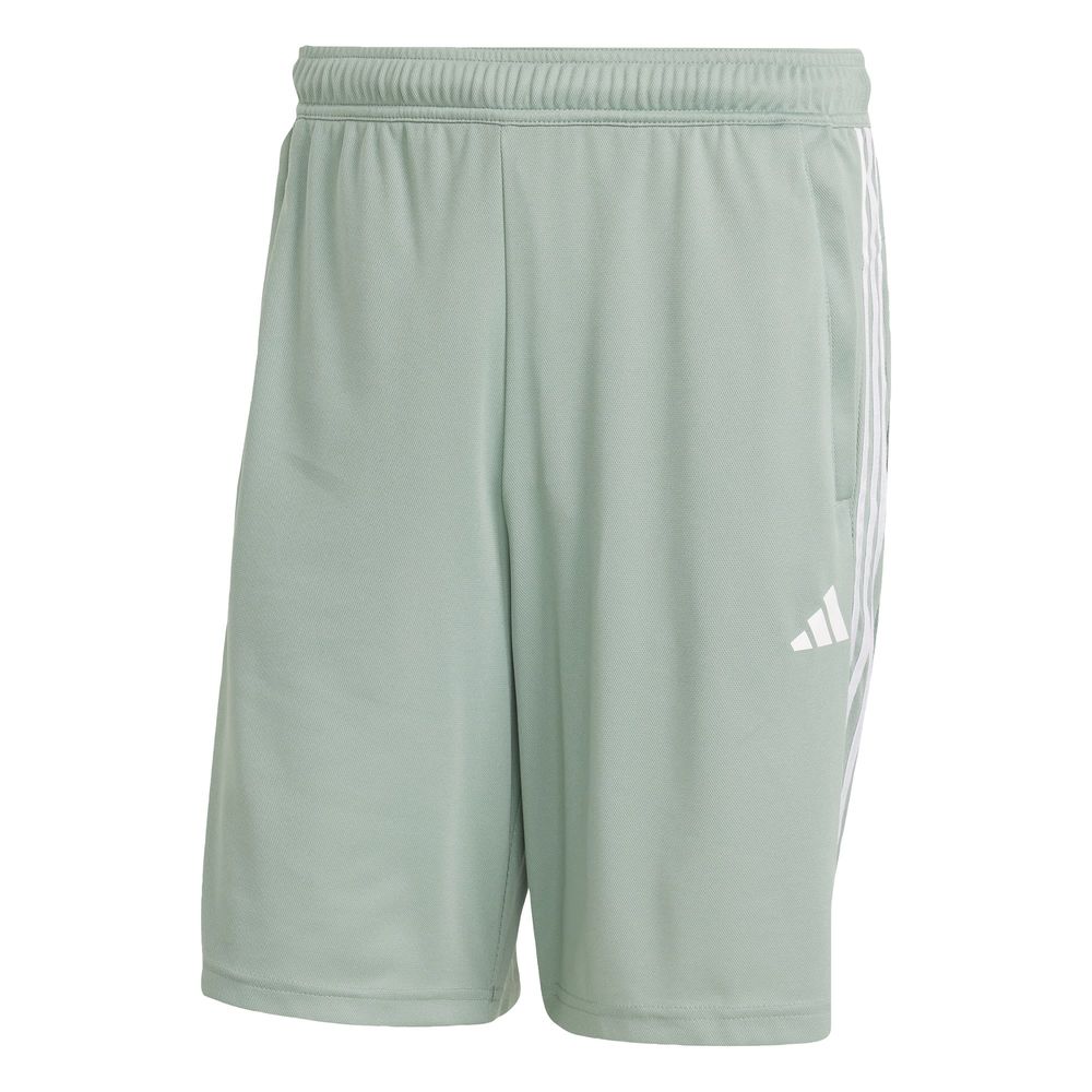 Shorts De Entrenamiento Train Essentials Piqué 3 Franjas Adidas Verde Hombre