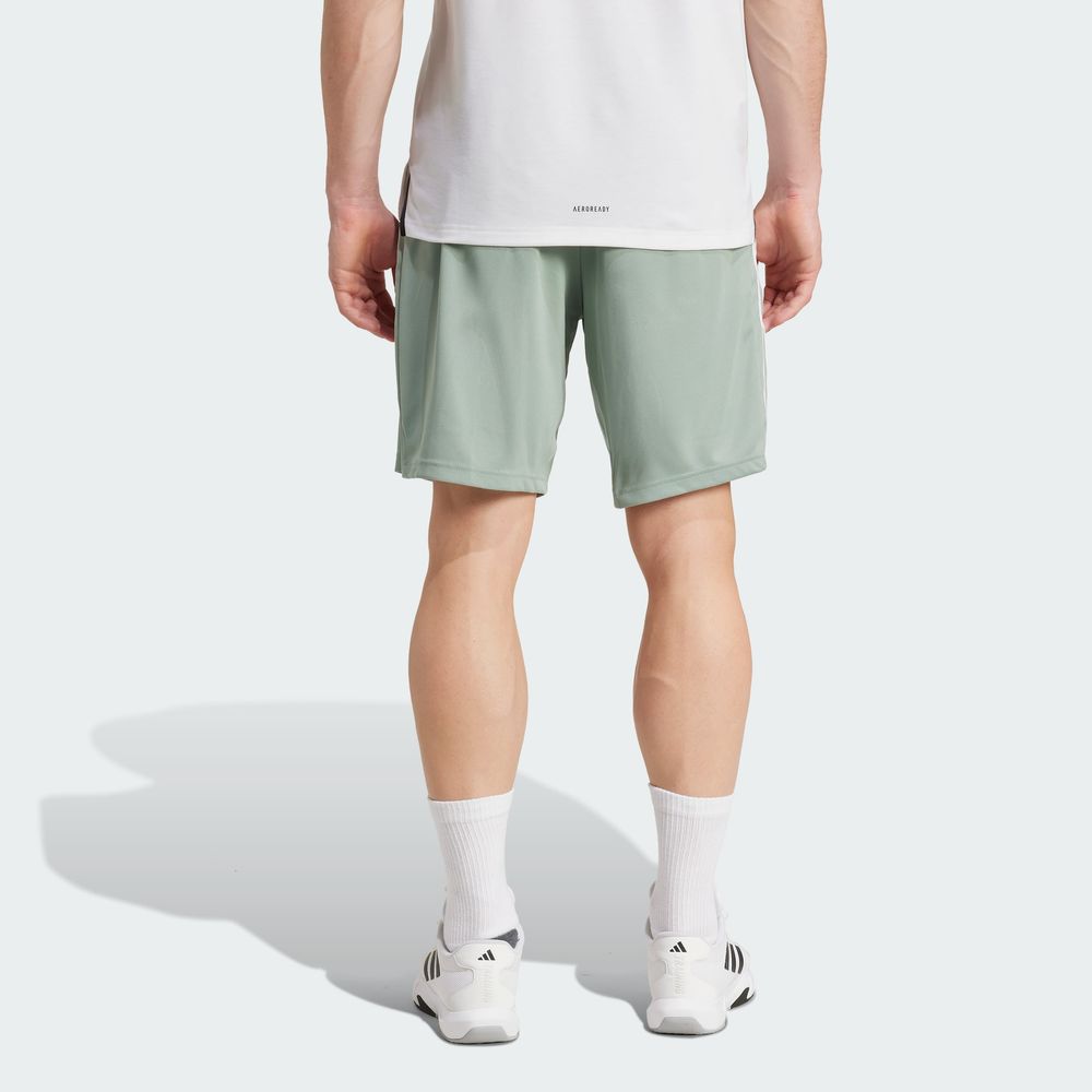 Foto 5 pulgar | Shorts De Entrenamiento Train Essentials Piqué 3 Franjas Adidas Verde Hombre