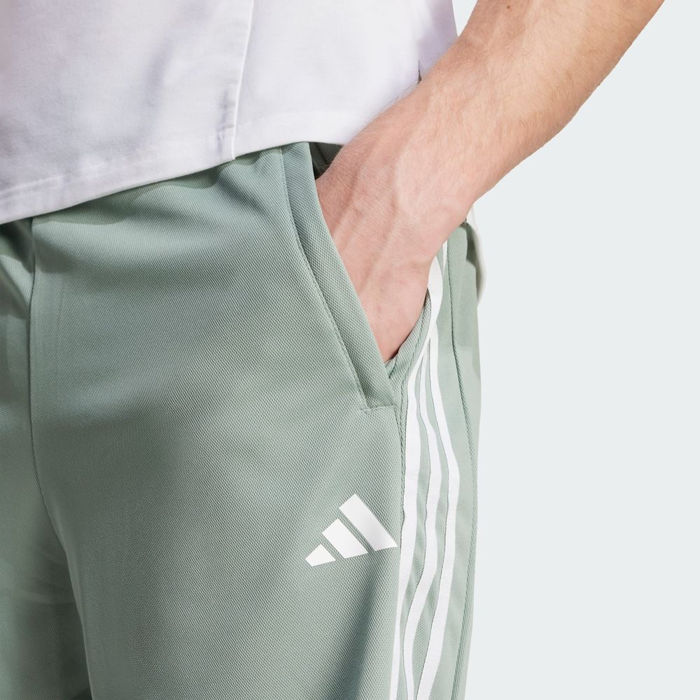Foto 7 pulgar | Shorts De Entrenamiento Train Essentials Piqué 3 Franjas Adidas Verde Hombre