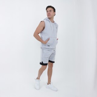 Foto 1 | Conjunto Short Y Chaleco Deportivo K-swiss Crew Gris Para Hombre