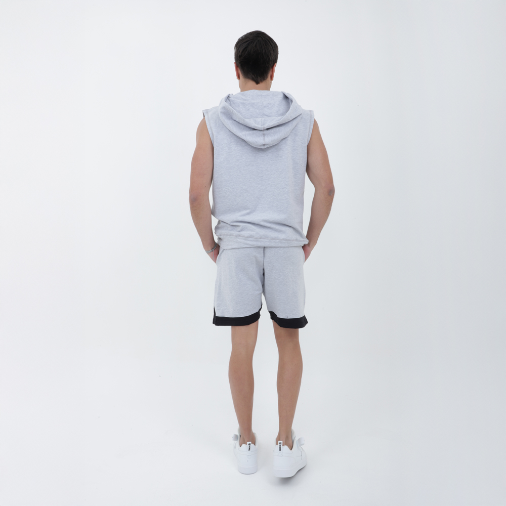 Foto 3 | Conjunto Short Y Chaleco Deportivo K-swiss Crew Gris Para Hombre