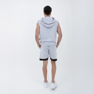 Foto 3 | Conjunto Short Y Chaleco Deportivo K-swiss Crew Gris Para Hombre
