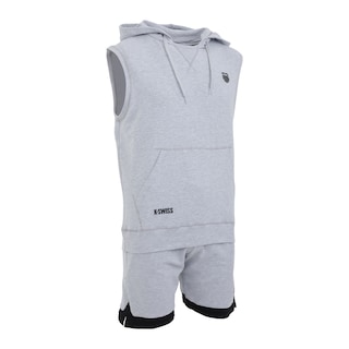 Foto 5 | Conjunto Short Y Chaleco Deportivo K-swiss Crew Gris Para Hombre