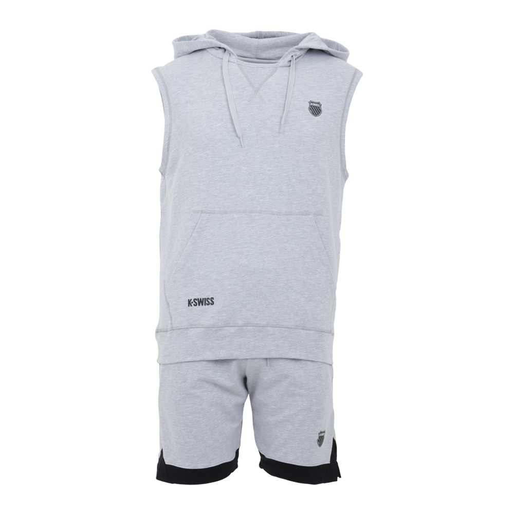 Foto 6 | Conjunto Short Y Chaleco Deportivo K-swiss Crew Gris Para Hombre