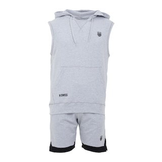 Foto 6 | Conjunto Short Y Chaleco Deportivo K-swiss Crew Gris Para Hombre