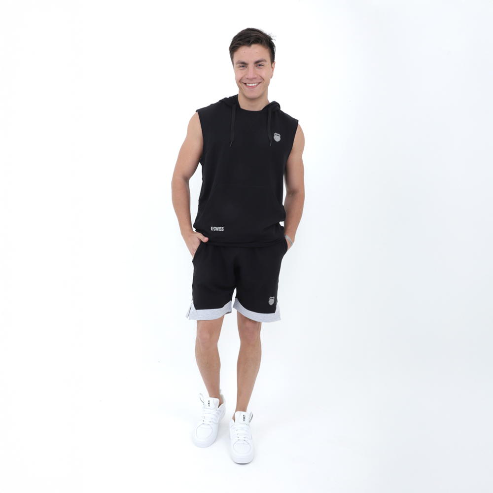Foto 2 pulgar | Conjunto Short Y Chaleco Deportivo K-swiss Crew Negro Para Hombre