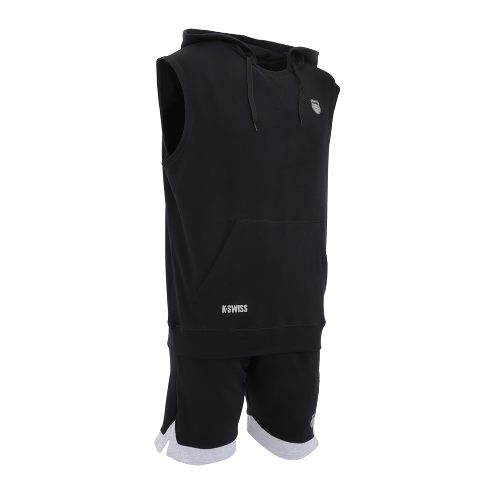 Foto 6 pulgar | Conjunto Short Y Chaleco Deportivo K-swiss Crew Negro Para Hombre