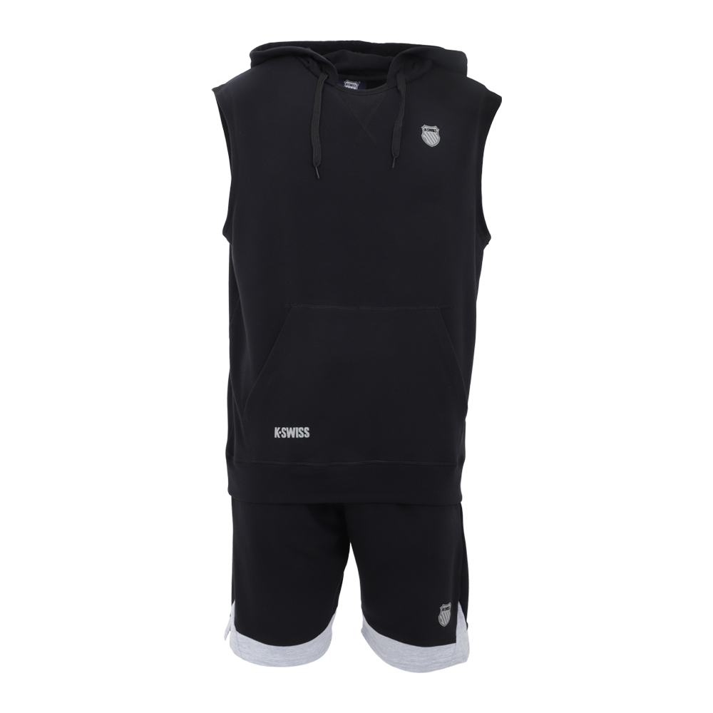 Foto 7 pulgar | Conjunto Short Y Chaleco Deportivo K-swiss Crew Negro Para Hombre