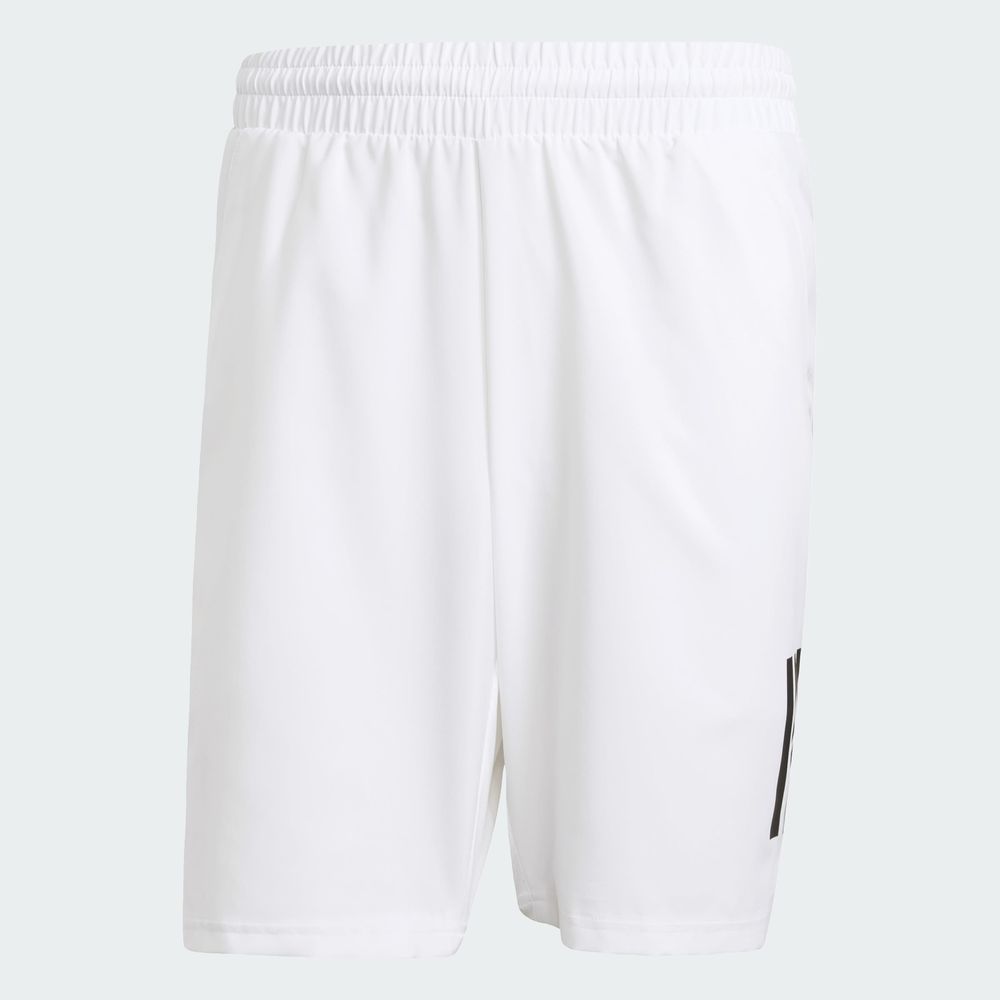 Foto 4 pulgar | Shorts Club Tennis Climacool Tres Franjas Adidas Blanco Hombre