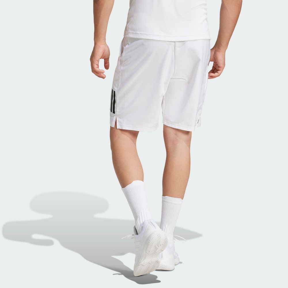 Foto 5 pulgar | Shorts Club Tennis Climacool Tres Franjas Adidas Blanco Hombre