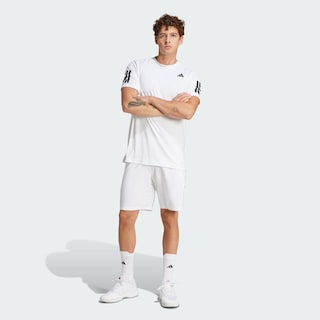 Foto 6 | Shorts Club Tennis Climacool Tres Franjas Adidas Blanco Hombre