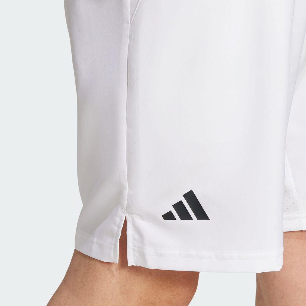 Foto 9 pulgar | Shorts Club Tennis Climacool Tres Franjas Adidas Blanco Hombre