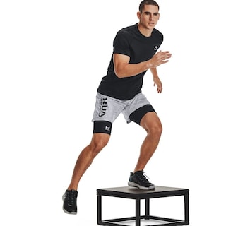 Foto 3 | Pantalones Cortos Under Armour Heatgear Pocket Long Para Hombre, Color Negro, Talla M - Venta Internacional.