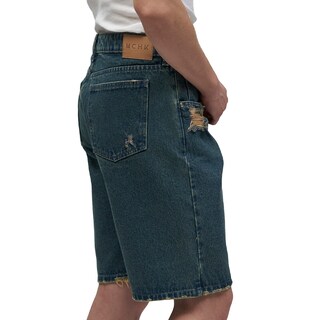 Foto 2 | Short De Mezclilla Mchk. Desgastado, Caballero, Color Mar Arena. Modelo 8078