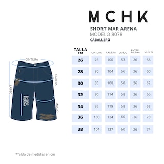 Foto 5 | Short De Mezclilla Mchk. Desgastado, Caballero, Color Mar Arena. Modelo 8078