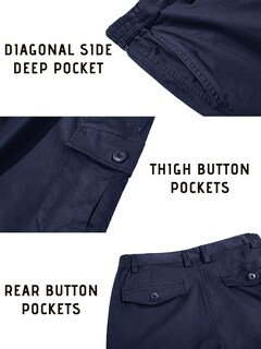 Foto 6 | Pantalones Cortos Cargo Tacvasen De Algodón De Secado Rápido Para Hombre, Color Azul Marino - Venta Internacional.