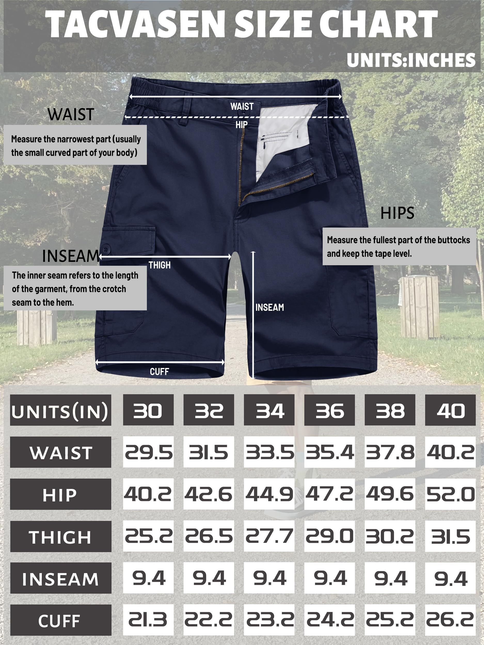 Foto 8 pulgar | Pantalones Cortos Cargo Tacvasen De Algodón De Secado Rápido Para Hombre, Color Azul Marino - Venta Internacional.