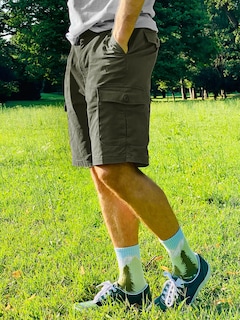 Foto 4 | Pantalones Cortos Tacvasen Military Para Hombre Con Bolsillos, Cintura Elástica, Color Verde Militar - Venta Interna