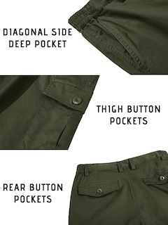 Foto 6 | Pantalones Cortos Tacvasen Military Para Hombre Con Bolsillos, Cintura Elástica, Color Verde Militar - Venta Interna