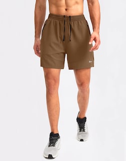 Foto 2 | Pantalones Cortos Para Correr Pudolla Para Hombre, Entrenamiento Atlético, Marrón 3xl - Venta Internacional.