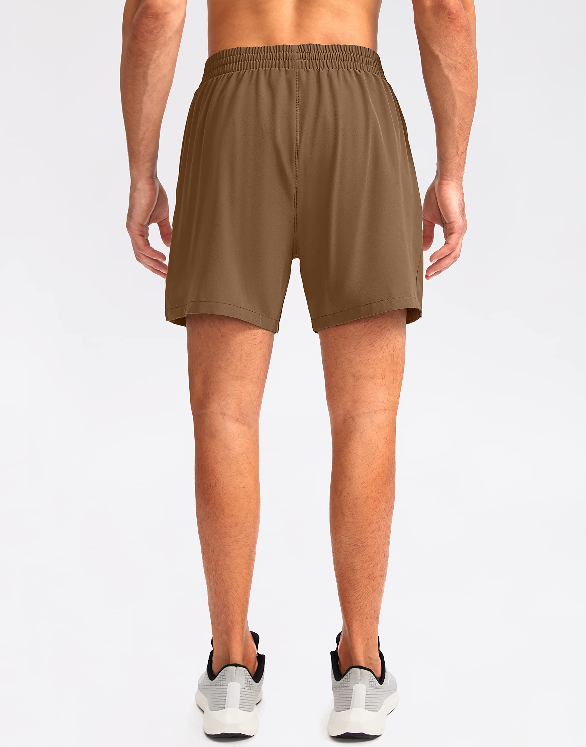 Foto 4 pulgar | Pantalones Cortos Para Correr Pudolla Para Hombre, Entrenamiento Atlético, Marrón 3xl - Venta Internacional.