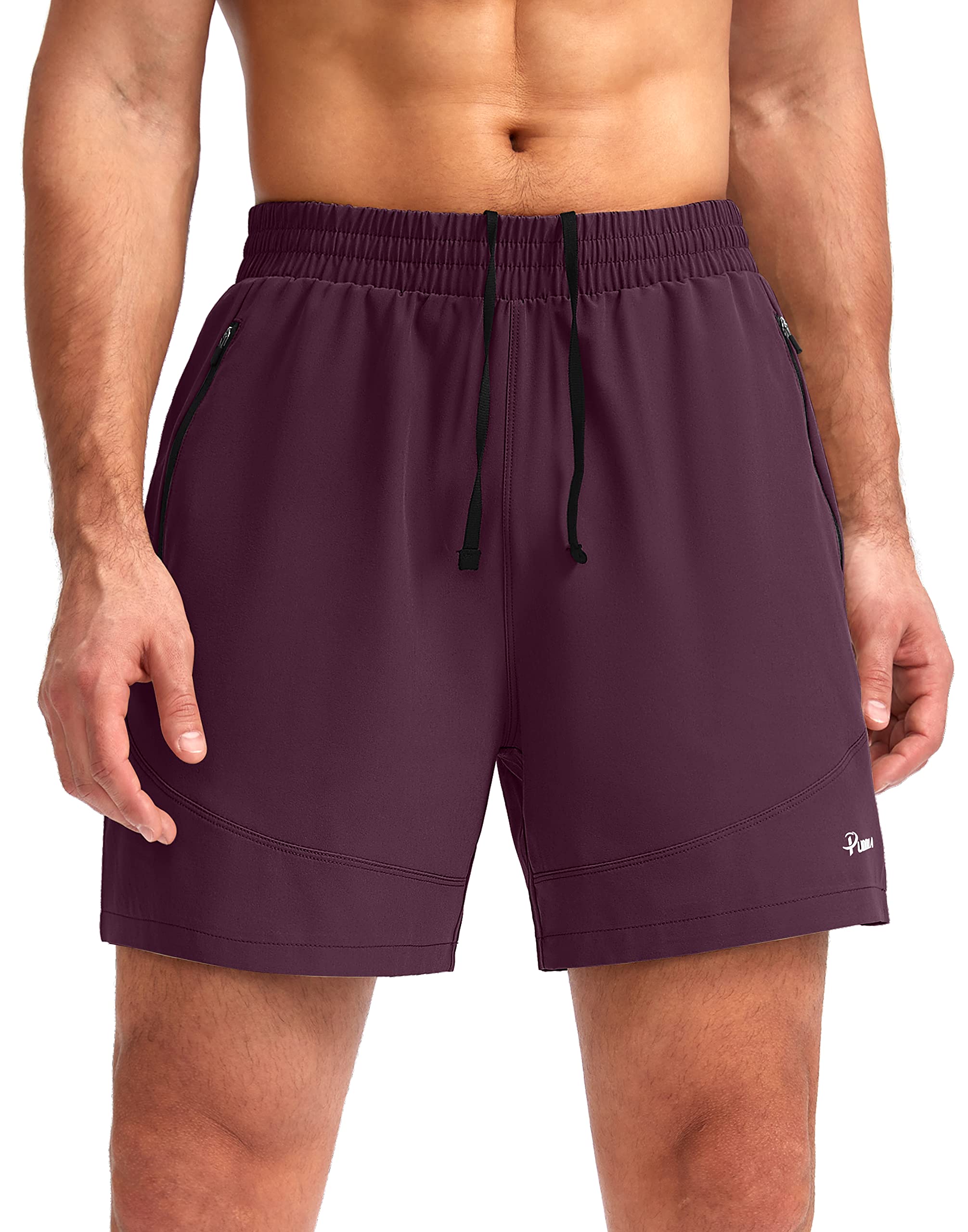 Foto 2 pulgar | Pantalones Cortos Para Correr Pudolla Para Hombre, Entrenamiento, Atlético, Color Vino M - Venta Internacional.