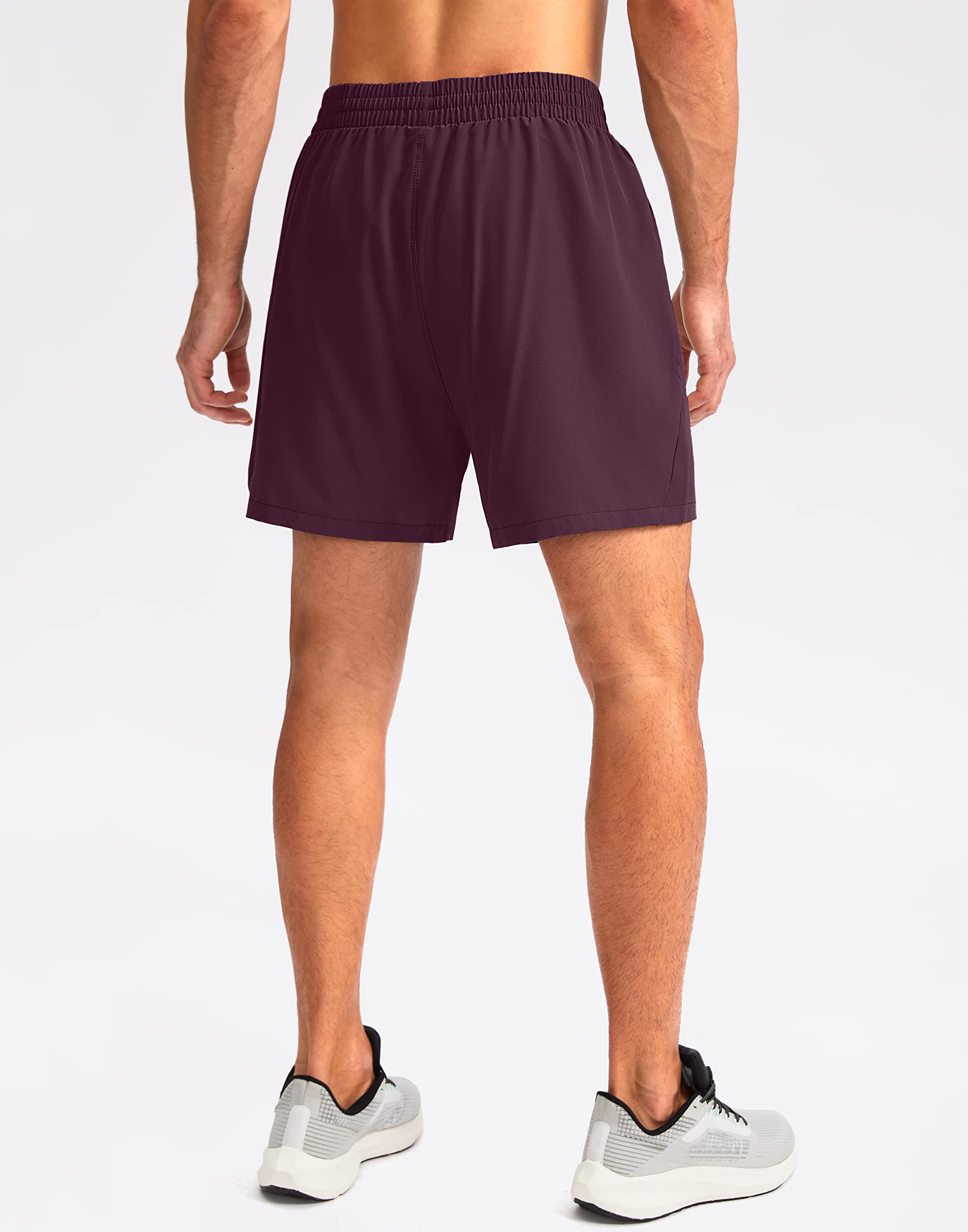Foto 4 pulgar | Pantalones Cortos Para Correr Pudolla Para Hombre, Entrenamiento, Atlético, Color Vino M - Venta Internacional.