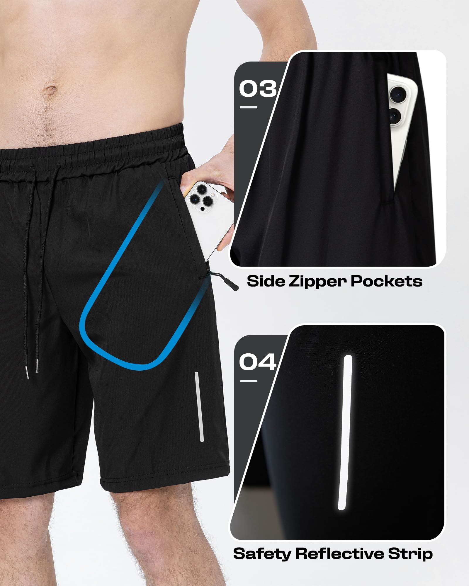 Foto 5 pulgar | Pantalones Cortos Deportivos para Hombre 5 Piezas - Venta Internacional