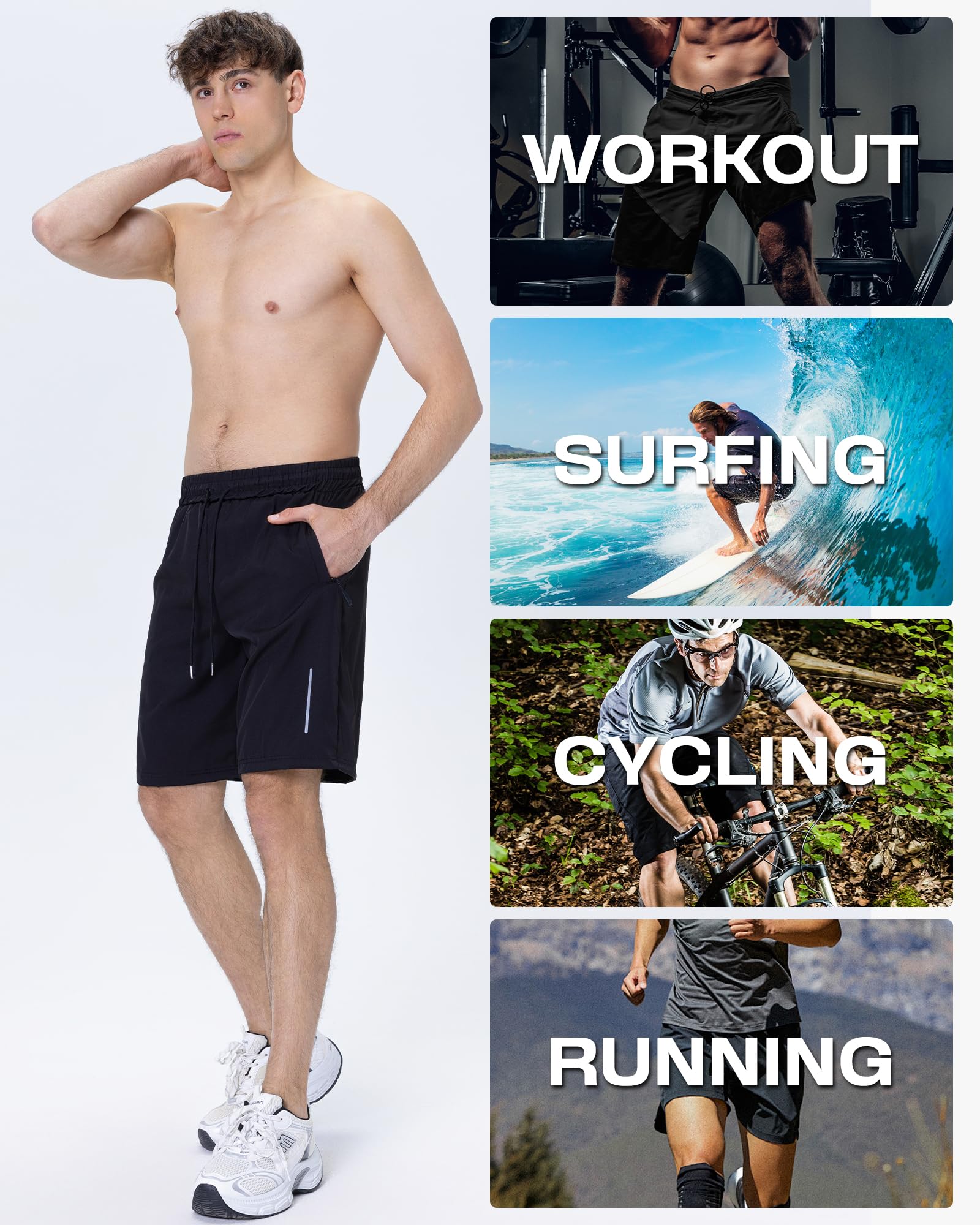 Foto 6 pulgar | Pantalones Cortos Deportivos para Hombre 5 Piezas - Venta Internacional