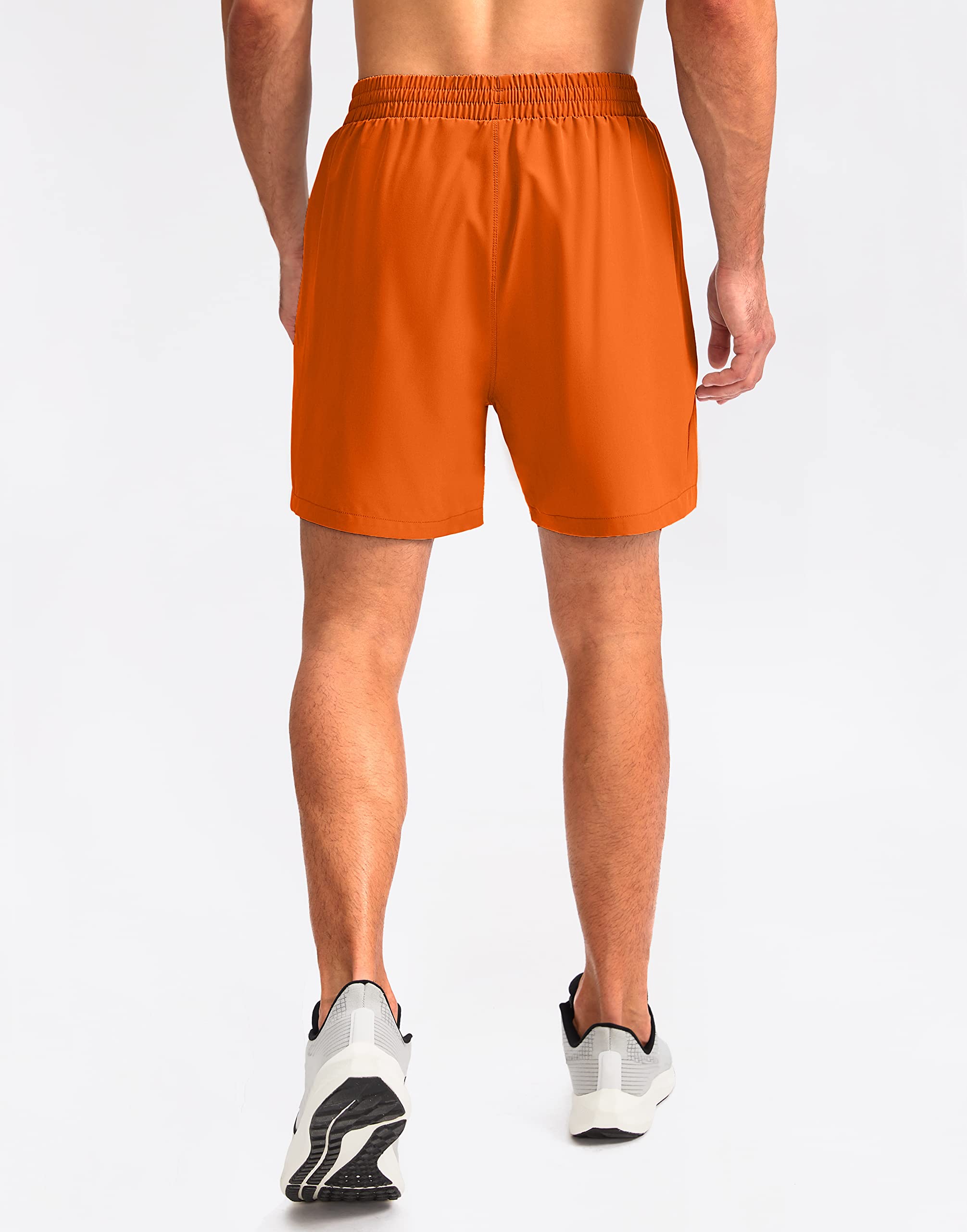 Foto 4 pulgar | Pantalones Cortos Para Correr Pudolla Para Hombre, Entrenamiento Atlético, Color Naranja - Venta Internacional.