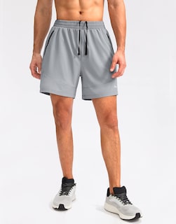 Foto 2 | Short para Correr Pudolla para Hombre Gris Claro - Venta Internacional