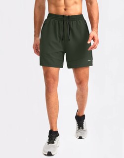 Foto 2 | Pantalones Cortos Para Correr Pudolla Para Hombre, Entrenamiento Atlético, Color Verde Militar - Venta Internacional.