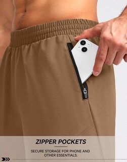 Foto 4 | Pantalones Cortos Para Correr Pudolla Para Hombre, Entrenamiento, Atlético, Marrón Xl - Venta Internacional.