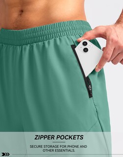 Foto 4 | Short para Correr Pudolla Verde para Hombre - Venta Internacional