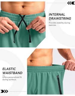 Foto 5 | Short para Correr Pudolla Verde para Hombre - Venta Internacional
