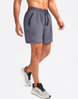 Foto 2 | Pantalones Cortos Para Correr Pudolla Para Hombre, Entrenamiento, Atlético, Color Gris, Talla Xs - Venta Internacional.