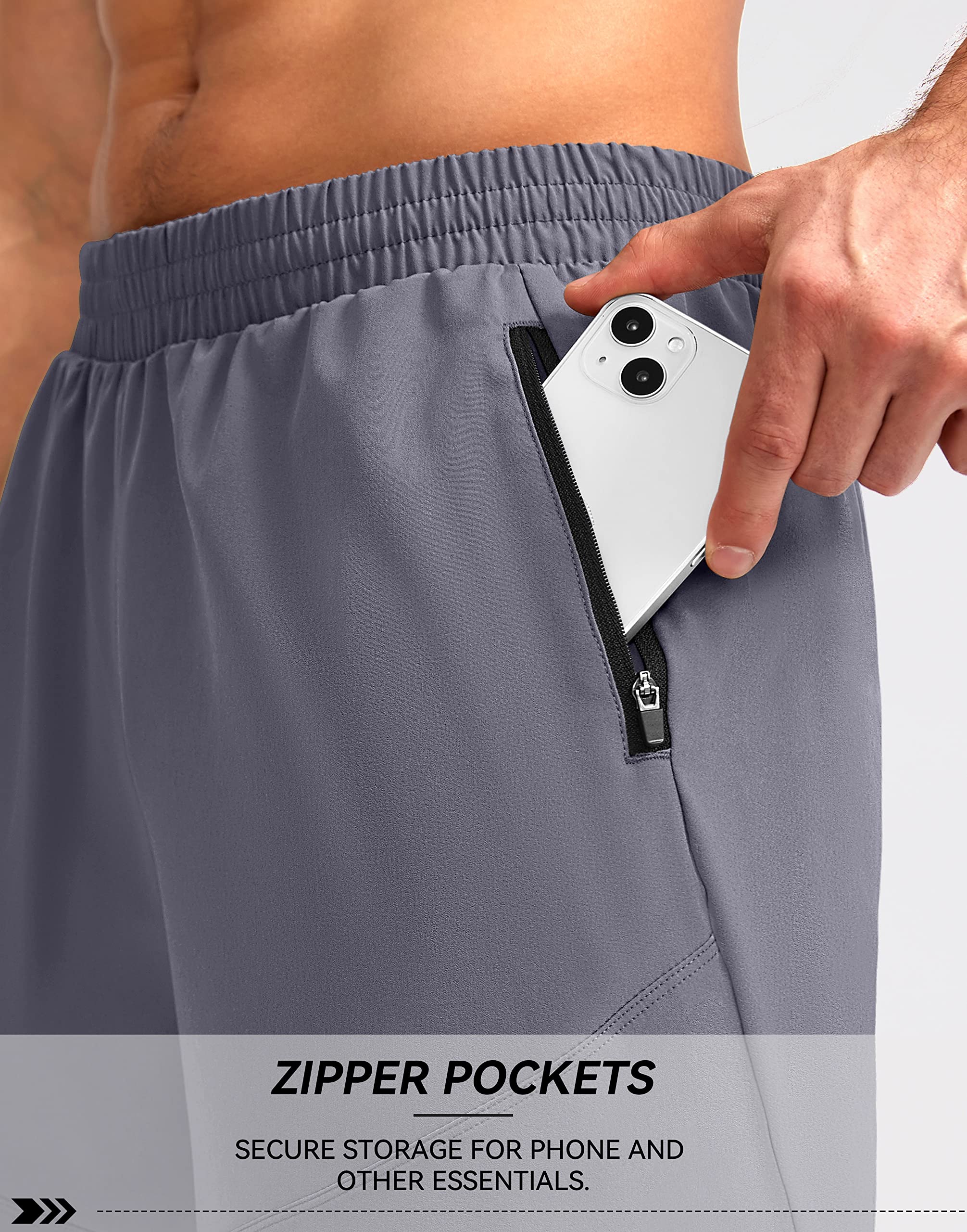Foto 5 pulgar | Pantalones Cortos Para Correr Pudolla Para Hombre, Entrenamiento, Atlético, Color Gris, Talla Xs - Venta Internacional.