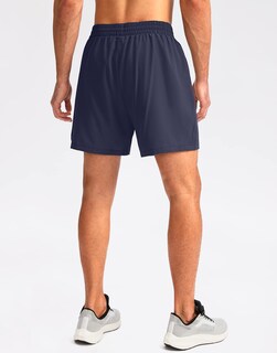Foto 3 | Pantalones Cortos Para Correr Pudolla Para Hombre, Entrenamiento Atlético, Azul Marino - Venta Internacional.