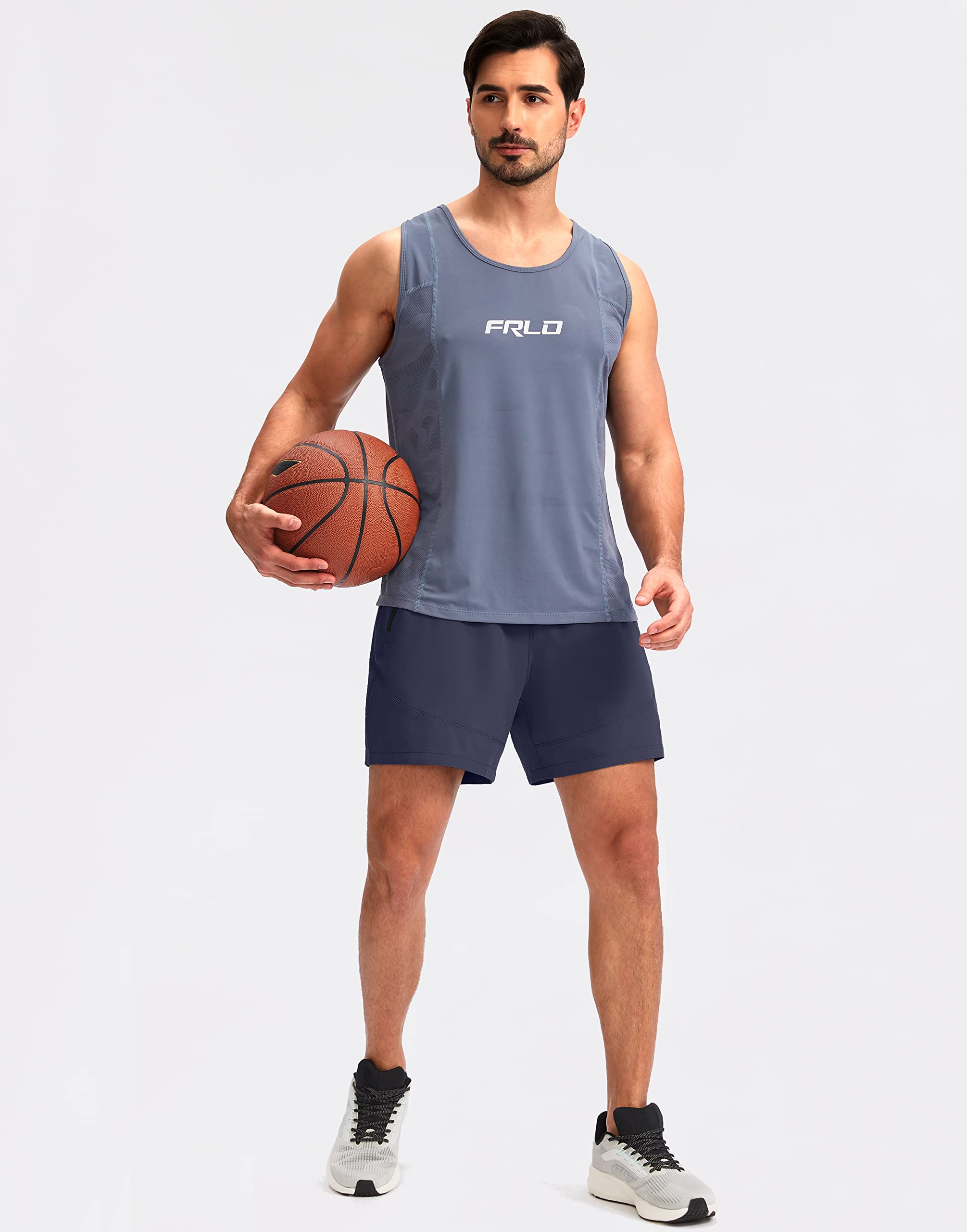 Foto 7 pulgar | Pantalones Cortos Para Correr Pudolla Para Hombre, Entrenamiento Atlético, Azul Marino - Venta Internacional.